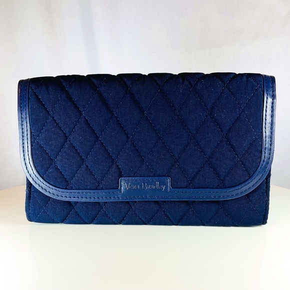 Vera Bradley Handbags - Vera Bradley Navy Quilted Clutch